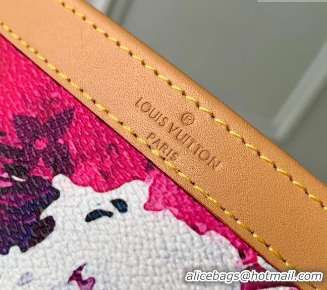 New Design Louis Vuitton Gaston Wearable Wallet Mini bag in Monogram Surfin' Canvas M83466 Pink 2024