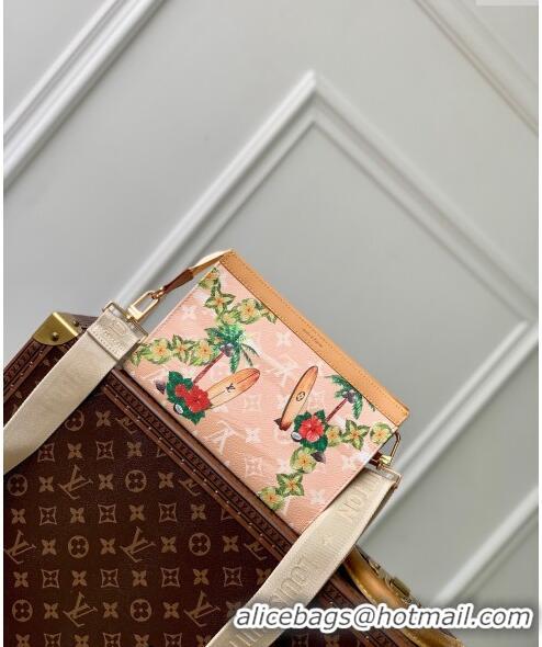 Best Price Louis Vuitton Gaston Wearable Wallet Mini bag in Monogram Surfin' Canvas M83466 Sand Beige 2024