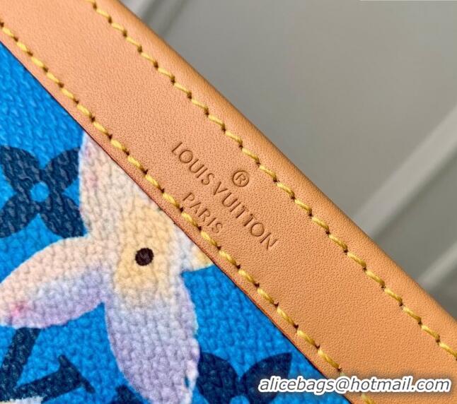 Best Quality Louis Vuitton Gaston Wearable Wallet Mini bag in Monogram Surfin' Canvas M83466 Sky Blue 2024