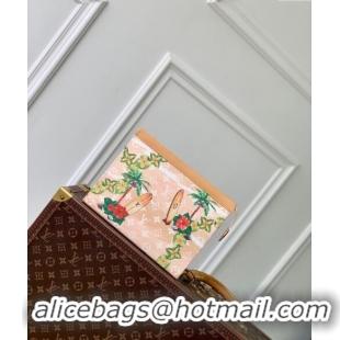 New Design Louis Vuitton Pochette Voyage Pouch Mini bag in Monogram Surfin' Canvas M83465 Sand Beige 2024