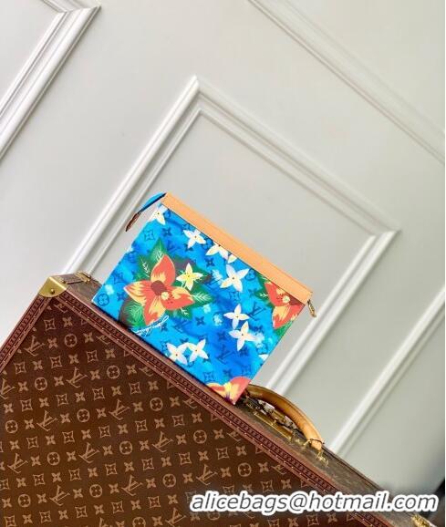 Super Quality Louis Vuitton Pochette Voyage Pouch Mini bag in Monogram Surfin' Canvas M83465 Sky Blue 2024