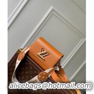 Famous Brand Louis Vuitton Twist PM Bag in Epi Leather with Monogram Flower Strap M24758 Brown 2024