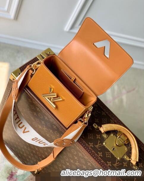 Famous Brand Louis Vuitton Twist PM Bag in Epi Leather with Monogram Flower Strap M24758 Brown 2024