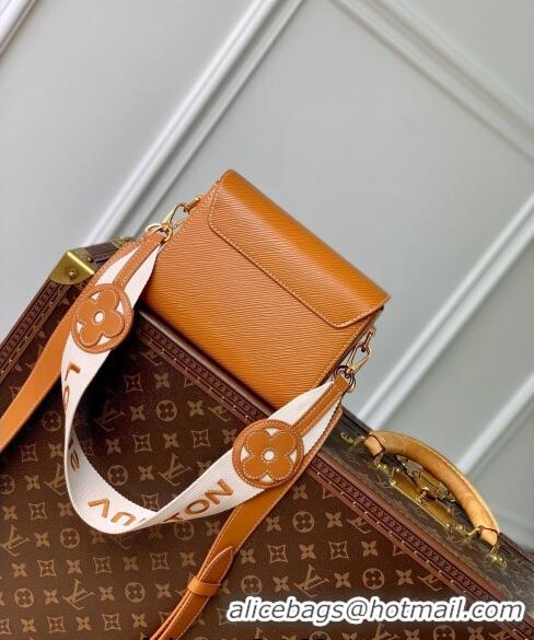 Famous Brand Louis Vuitton Twist PM Bag in Epi Leather with Monogram Flower Strap M24758 Brown 2024