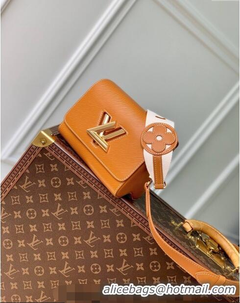 Famous Brand Louis Vuitton Twist PM Bag in Epi Leather with Monogram Flower Strap M24758 Brown 2024