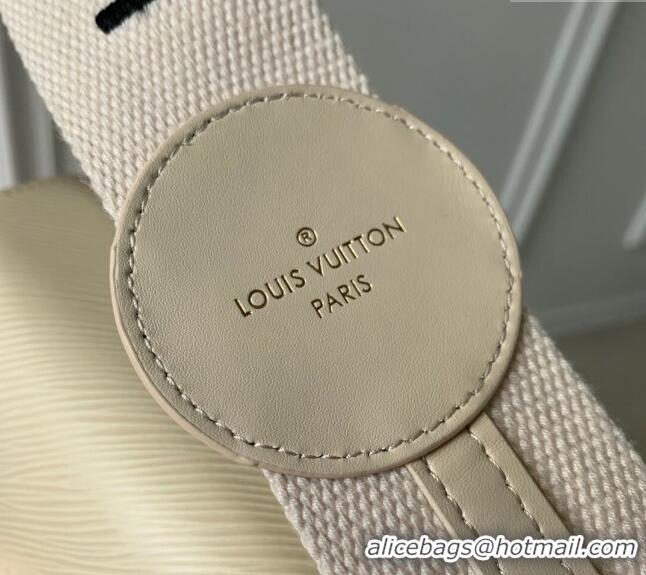 Popular Style Louis Vuitton Twist MM Bag in Epi Leather with Monogram Flower Strap M24765 White 2024