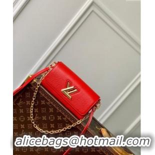 Best Price Louis Vuitton Twist West Pochette Mini Bag in Epi Leather M83593 Red 2024