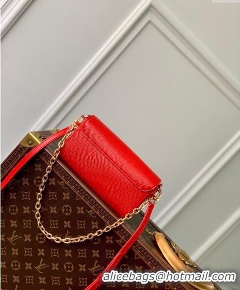 Best Price Louis Vuitton Twist West Pochette Mini Bag in Epi Leather M83593 Red 2024