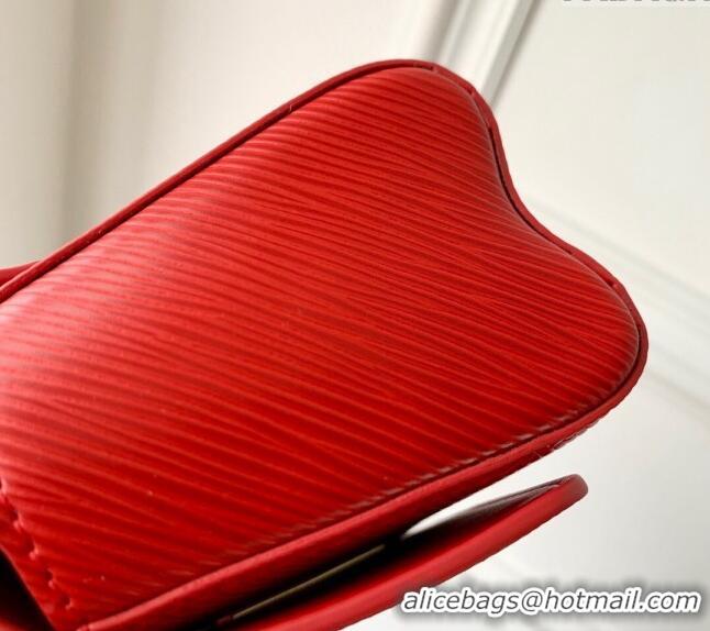 Best Price Louis Vuitton Twist West Pochette Mini Bag in Epi Leather M83593 Red 2024