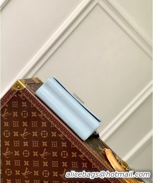 Inexpensive Louis Vuitton Twist West Pochette Mini Bag in Epi Leather M83478 Ice Blue 2024