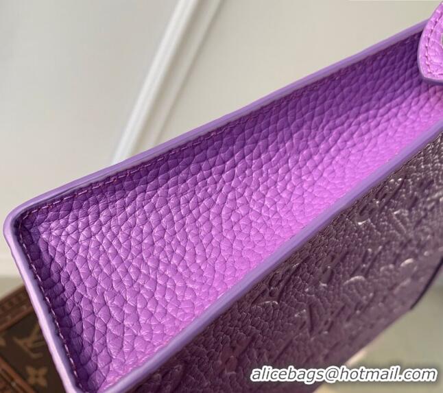 Super Quality Louis Vuitton Pochette Voyage MM Pouch in Monogram Leather M61692 Purple 2024