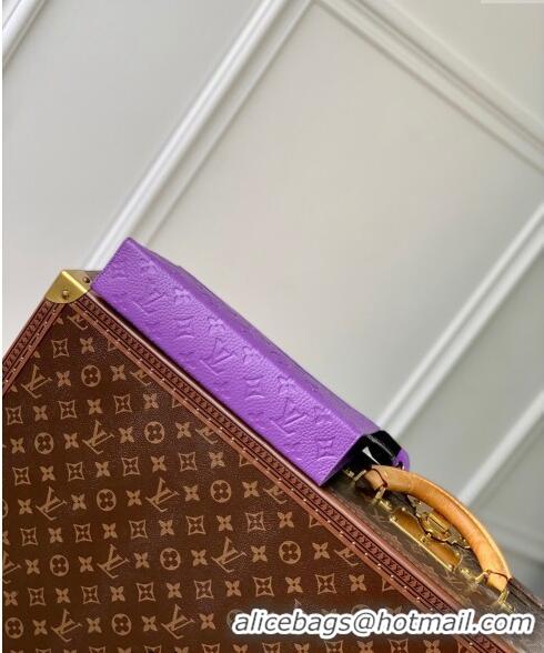 Super Quality Louis Vuitton Pochette Voyage MM Pouch in Monogram Leather M61692 Purple 2024