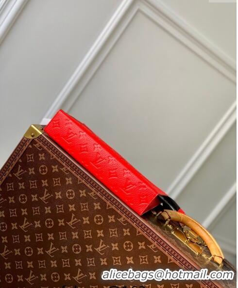 Good Product Louis Vuitton Pochette Voyage MM Pouch in Monogram Leather M61692 Red 2024