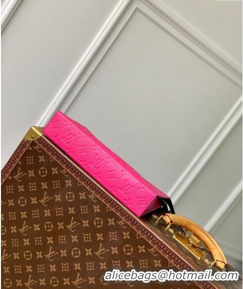 Top Quality Louis Vuitton Pochette Voyage MM Pouch in Monogram Leather M61692 Pink 2024