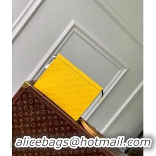 Luxury Cheap Louis Vuitton Pochette Voyage MM Pouch in Monogram Leather M61692 Yellow 2024