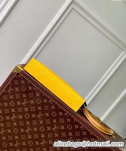 Luxury Cheap Louis Vuitton Pochette Voyage MM Pouch in Monogram Leather M61692 Yellow 2024