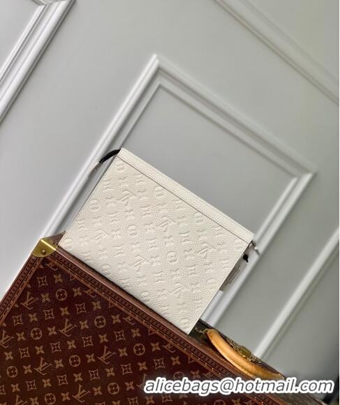 Trendy Design Louis Vuitton Pochette Voyage MM Pouch in Monogram Leather M61692 White 2024