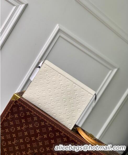 Trendy Design Louis Vuitton Pochette Voyage MM Pouch in Monogram Leather M61692 White 2024