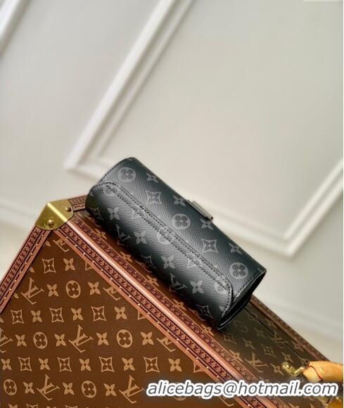 Unique Grade Louis Vuitton Etui Bijoux Jewelry Case in Black Monogram Eclipse Canvas M10145 2024