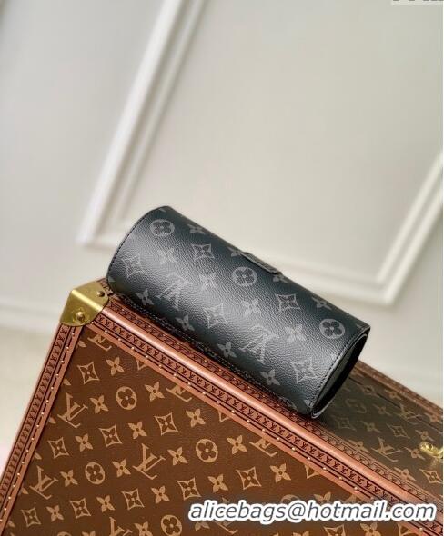 Unique Grade Louis Vuitton Etui Bijoux Jewelry Case in Black Monogram Eclipse Canvas M10145 2024