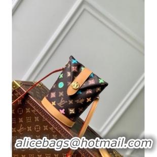 Low Price Louis Vuitton Envelope Pouch Mini Bag in Monogram Craggy Canvas M83344 Chocolate Brown 2024