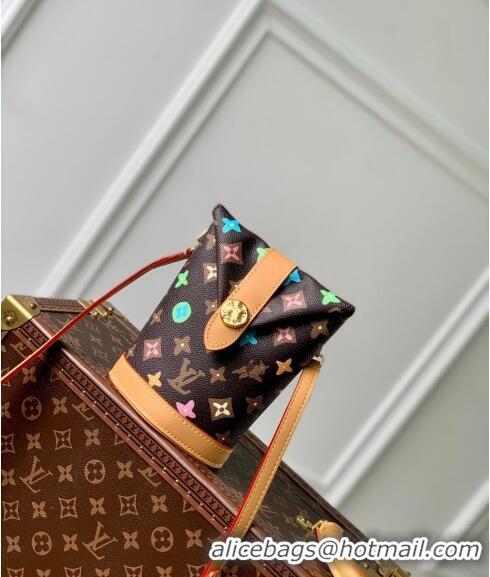 Low Price Louis Vuitton Envelope Pouch Mini Bag in Monogram Craggy Canvas M83344 Chocolate Brown 2024