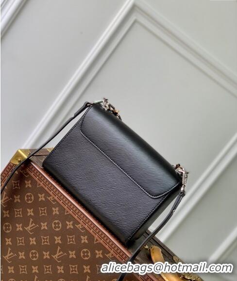 Top Grade Louis Vuitton Twist MM Bag in Epi Leather with Monogram Flower M24044 Black 2024