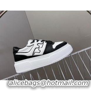 Pretty Style Fendi Match Platform Sneakers 5cm in Calfskin White/Black 230097