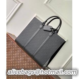 Top Quality Louis Vuitton Sac Plat 24H Handbag in Black Taurillon Leather M24786 2024