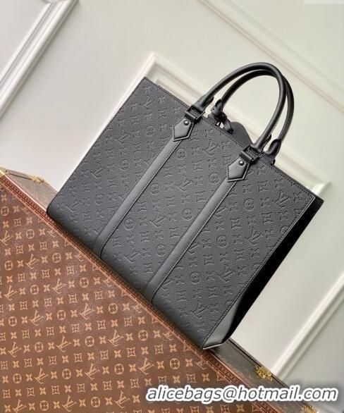 Top Quality Louis Vuitton Sac Plat 24H Handbag in Black Taurillon Leather M24786 2024