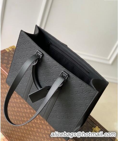 Top Quality Louis Vuitton Sac Plat 24H Handbag in Black Taurillon Leather M24786 2024