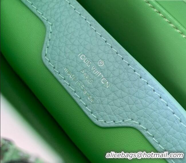 Promotional Louis Vuitton Capucines Mini Bag in Taurillon Leather M24683 Spring Green 2024