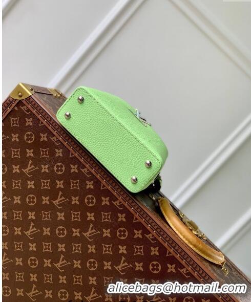 Promotional Louis Vuitton Capucines Mini Bag in Taurillon Leather M24683 Spring Green 2024