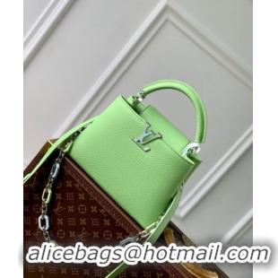 Trendy Design Louis Vuitton Capucines BB Bag in Taurillon Leather M25211 Spring Green 2024