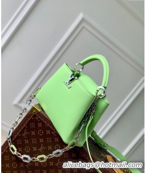 Trendy Design Louis Vuitton Capucines BB Bag in Taurillon Leather M25211 Spring Green 2024