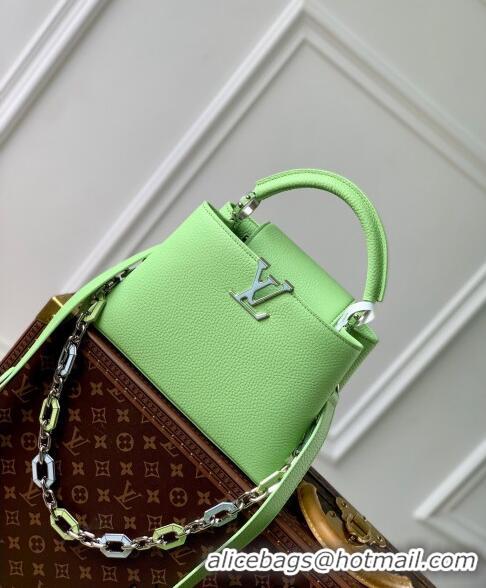 Trendy Design Louis Vuitton Capucines BB Bag in Taurillon Leather M25211 Spring Green 2024