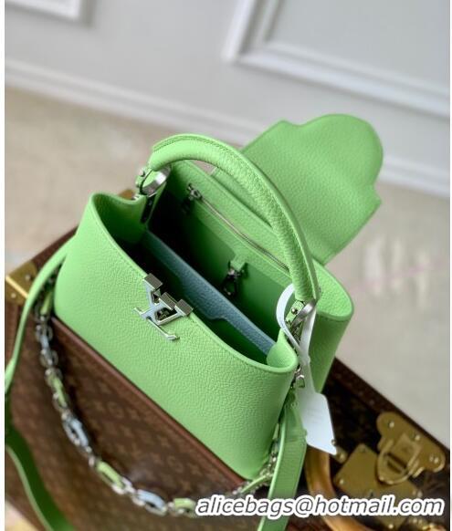 Trendy Design Louis Vuitton Capucines BB Bag in Taurillon Leather M25211 Spring Green 2024