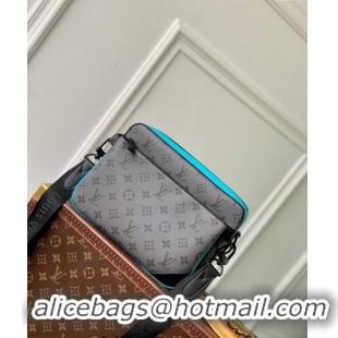 Promotional Louis Vuitton Trio Messenger bag in Monogram Eclipse Reverse Canvas M11648 Turquoise Blue/Grey 2024