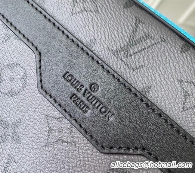 Promotional Louis Vuitton Trio Messenger bag in Monogram Eclipse Reverse Canvas M11648 Turquoise Blue/Grey 2024