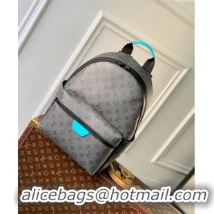 Inexpensive Louis Vuitton Discovery Backpack PM bag in Monogram Eclipse Reverse Canvas M11641 Turquoise Blue/Grey 2024