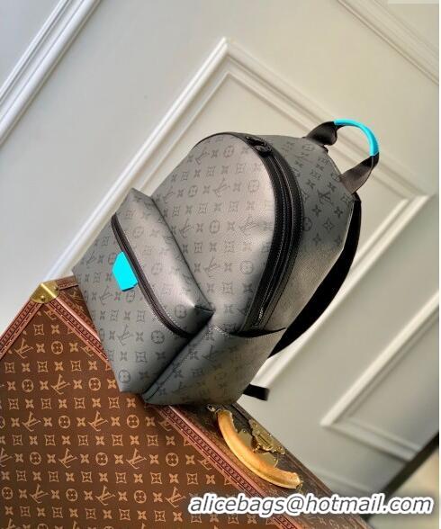 Inexpensive Louis Vuitton Discovery Backpack PM bag in Monogram Eclipse Reverse Canvas M11641 Turquoise Blue/Grey 2024