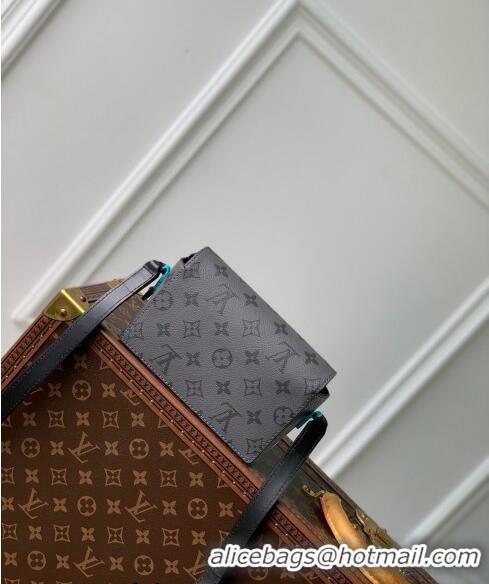 Low Cost Louis Vuitton Steamer Wearable Wallet Mini bag in Monogram Eclipse Reverse Canvas M11496 Turquoise Blue/Grey 20