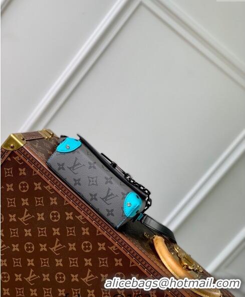 Low Cost Louis Vuitton Steamer Wearable Wallet Mini bag in Monogram Eclipse Reverse Canvas M11496 Turquoise Blue/Grey 20