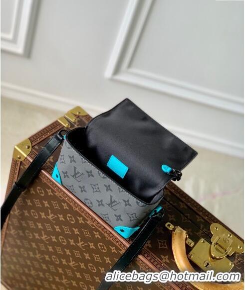 Low Cost Louis Vuitton Steamer Wearable Wallet Mini bag in Monogram Eclipse Reverse Canvas M11496 Turquoise Blue/Grey 20