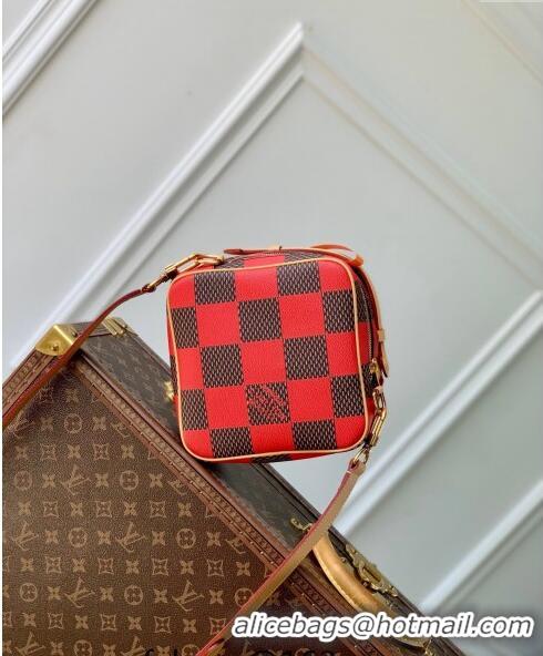 Buy Discount Louis Vuitton Men's Chess Messenger Crossbody bag in Damier Pop Canvas N40561 Red 2024