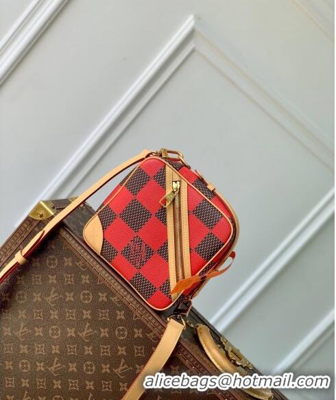 Buy Discount Louis Vuitton Men's Chess Messenger Crossbody bag in Damier Pop Canvas N40561 Red 2024