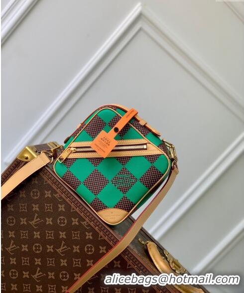 New Style Louis Vuitton Men's Chess Messenger Crossbody bag in Damier Pop Canvas N40563 Green 2024