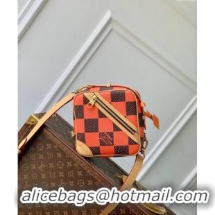 Good Quality Louis Vuitton Men's Chess Messenger Crossbody bag in Damier Pop Canvas N40548 Orange 2024