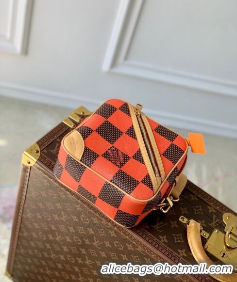 Good Quality Louis Vuitton Men's Chess Messenger Crossbody bag in Damier Pop Canvas N40548 Orange 2024