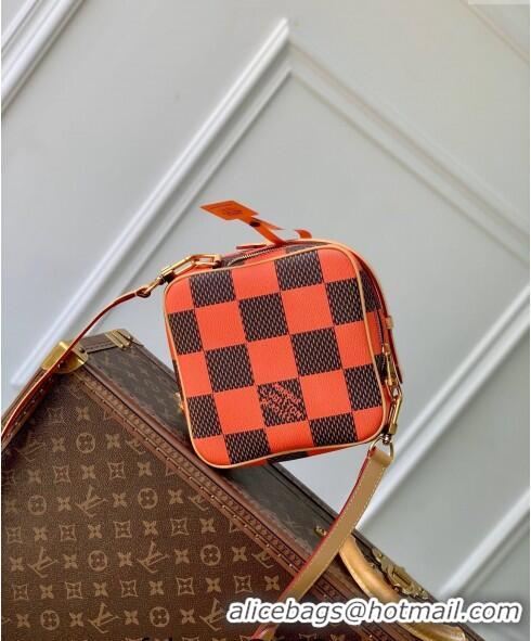 Good Quality Louis Vuitton Men's Chess Messenger Crossbody bag in Damier Pop Canvas N40548 Orange 2024